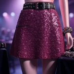 women's dark pink rockstar skirt​